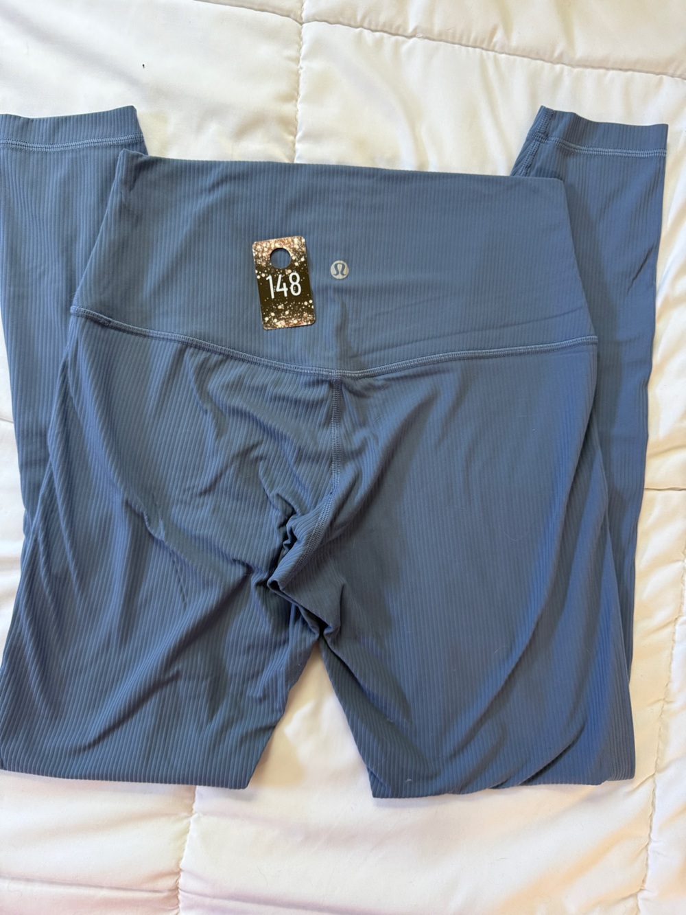 149 lululemon athletica Men’s Slate Blue Ribbed Performance Leggings